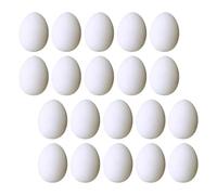 GALPADA 29 Pièces Œufs Artificiels en Plastique Blanc D’œuf pour Pigeons, Aspect Réaliste, Supportant des Conditions Optimales de Nidification et Réduisant L’Abandon Parental