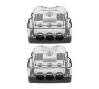 GALPADA 2pcs Bloc de Distribution de Masse Audio de Voiture et Boîtier de Distribution de Charge pour Câblage Automobile, Alliage de Zinc et Plastique, Installation Facile, Adapté