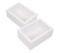GALPADA 2pcs Boîte En Bois Cadre En Bois Deep Box Afficher Pour Photos Fleurs Séchées Fleurs Image Image For Wall