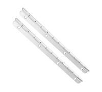 GALPADA 2pcs Charnières de Piano en Acier Inoxydable Argentées, Pliantes à 180 Degrés, Design Multifonctionnel Lisse pour Boîte de Rangement Bois et Meubles