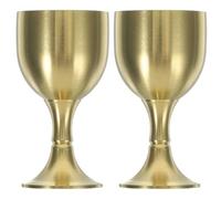 GALPADA 2pcs Coupe Bouddhiste Décorative en Alliage de Cuivre Or, Résistante Vieillissement, Polyvalente pour Offrandes et Prières Sacrées