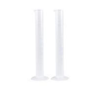 GALPADA 2pcs Cylindre Gradué en Plastique 100ml avec Base Hexagonale Antidérapante pour Mesure Précise en Laboratoire ou Usage Scientifique