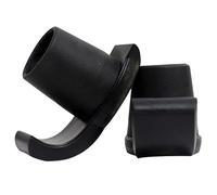 GALPADA 2pcs Patins de Ski de Marche Professionnels pour Déambulateur, Plastique Noir, sans Outil, Protège les Bâtons, Glisse Facile sur Trottoirs pour Seniors