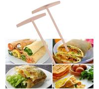 GALPADA 2pcs Putter en Bois pour Gâteau et Crêpe, Outils de Cuisson en Bois Finition Lisse sans Bavure, Cuisine Pâtisserie