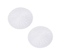 GALPADA 2pcs Tapis Vapeur Rond en Silicone Blanc Coussinet Vapeur Réutilisable Antiadhésif pour Dim Sum Accessoire la Cuisine