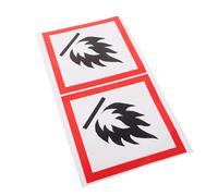 GALPADA 2pièces Autocollant De Danger Incendie Pour Poubelle Extérieure Étiquette De Sécurité Antidérapante Et Imperméable Panneau Avertissement De Sortie De Secours