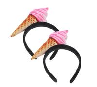 GALPADA 2pièces Bandeaux De Fête Cosplay Forme Cornet Glace Accessoires Cheveux Halloween Femmes Lot De -têtes