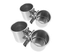 GALPADA 2pièces Bol Alimentation pour Oiseaux Acier avec Clip Distributeur Pratique pour Nourriture Et Perroquets Accessoires De Cage pour Oiseaux Petite Et Moyenne