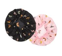 GALPADA 2pièces Bonnet De Nuit Satin Pour Femmes Lot De Chapeaux De Nuit Élastiques Pour Cheveux Longs Pour Dormir Maison