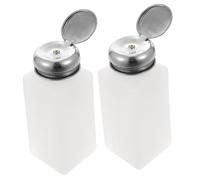 GALPADA 2pièces Bouteille Pompe Antistatique Couvercle Inox Facile à Nettoyer Ongles Et Maquillage