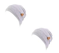 GALPADA 2pièces Chapeau Chimio Femme Modal Coton Élastique Bonnet Turban Anti-dérapant avec Masque De Maintien pour Chimiothérapie Perte De Cheveux