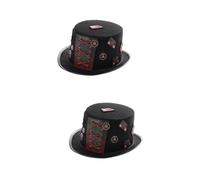 GALPADA 2pièces Chapeau Steampunk Vintage Gothique Avec Engrenages Et Corde Pour Costumes De Magicien Accessoires De Cosplay Pour Adultes
