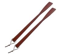 GALPADA 2pièces Chausse-pied Long Manche Bois Rouge Remonte Chaussures Ergonomique Pratique pour Seniors et Femmes Enceintes Lot