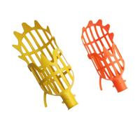 GALPADA 2pièces Cueille-Fruits Plastique Robuste Outils pour Fruits Multi-usages S Orange Jaune Pratique pour Cueillette-Fruits sans Échelle