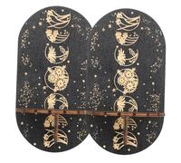 GALPADA 2pièces Étagère à Cristaux Bois Présentoirs Muraux Bohème Porte-Bijoux Suspendu Support pour Cristaux Décoration Intérieure Lot