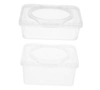 GALPADA 2pièces Étui à Lingettes Transparent Rechargeable Pour Voyage Et Maison Avec Couvercle Rabattable Conteneur De Rangement Pour Lingettes Humides