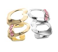 GALPADA 2pièces Grills De Dents Forme De Cœur Avec Plaqué Et or Style Hip-hop Bijoux De Dents Pour Hommes Et Femmes