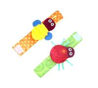 GALPADA 2pièces Hochet De Poignet Pour Garçon Fille Dragonne Et Doudou Jouets Né Et Tout-petit Ensemble