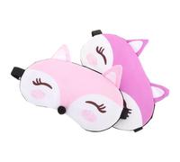 GALPADA 2pièces Lot De Masques De Sommeil Forme De Renard Avec Élastique Pour Filles Et Garçon Fille Maison Ou Voyage