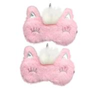 GALPADA 2pièces Lot de Masques de Sommeil Peluche pour Protéger les Yeux Confortable et Léger pour Sommeil Réparateur