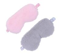 GALPADA 2pièces Lot de Masques de Sommeil pour Yeux Bandeau Peluche Confortable Bloque la Lumière Naturellement pour Dormir Chez Soi ou Voyage