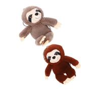 GALPADA 2pièces Porte-clés Pendentif Boule Peluche Ornement Porte-clés Peluche Pendentif Sac à Dos Paresseux Boule