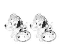 GALPADA 2pièces Porte-clés Souvenir pour Chien avec Boîte Rangement Poils Ou Objets Commémoratif Transparent pour Cendres Ou Petites Décorations Léger Et Portable