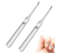 GALPADA 2pièces Poussoir à Cuticules Ongles Acier Inoxydable Et Nettoyer Peaux Mortes Soins Des Mains