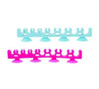 GALPADA 2pièces Support Pinceaux Maquillage Silicone avec Ventouse Forte Adhérence Porte-pinceaux pour Séchage à Air et Rangement Organiseur Cosmétique Pratique pour Salle de Bain
