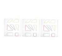 GALPADA 3 Ensembles Planche à Ongles Géométrique Plastique pour Garçon Fille Outils Dapprentissage Mathématique Jouets Éducatifs pour Garçons et Filles Formation des Figures Géométriques
