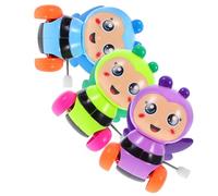 GALPADA 3 Jouets à Remonter Abeille Mécaniques en Plastique, Design Créatif et Adorable Ailes et Tête Mobiles, Mécanisme Fluide pour Paniers de Pâques Couleur Aléatoire