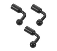 GALPADA 3 Pièces Adaptateur de Montage en Alliage D'aluminium Noir pour Tête Sphérique 17mm Rotation Horizontale Fluide et Angles D'inclinaison Variés, Léger et Résistant pour Trépied