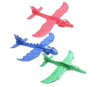 GALPADA 3 Pièces Avion à Lancer pour Garçon Fille Modèle Planeur Mousse Epp Léger et Flexible Aérien Manuel Sécurisé pour Exercices et Jeux Extérieurs Couleurs Aléatoires