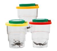 GALPADA 3 pièces Boîte Loupe à Insectes avec Loupe Intégrée pour Observation Scolaire et Collecte Naturelle Conteneur Transparent pour Exploration et Étude des Insectes