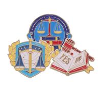 GALPADA 3 Pièces Broche Élégante Thème Juridique en Alliage, Accessoire Polyvalent pour Avocats et Étudiants en Droit, Décoration pour Bureau et Tenue Quotidienne