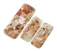 GALPADA 3 pièces Charms Rectangulaires Jade pour Création de Bijoux DIY Pendentifs pour Boucles Doreilles Bracelets et Porte Clés par Pack Accessoires Artisanaux Sécurisés