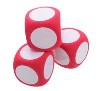 GALPADA 3 Pièces Dés Mousse Effaçables à Sec Rouges Cubes Légers et Solides pour Écriture Jeux Éducatifs Bricolage et Activités Classe