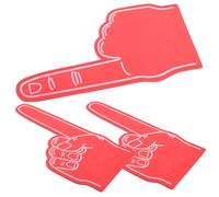 GALPADA 3 pièces Doigts Mousse Géants Rouge pour Pom-Pom Girl Accessoires Fête et Événements Sportifs Matériel Cheerleading Léger et Portable