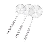 GALPADA 3 pièces Écumoire Inox Set Passoires Acier Résistant Chaleur pour Cuisine Maison et Professionnelle
