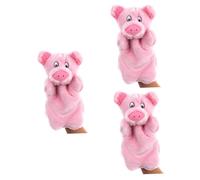 GALPADA 3 Pièces Marionnette Main Peluche Cochon Cartoon pour Garçon Fille Éducatif Interactif pour Activités Parent-garçon Fille et Maternelle