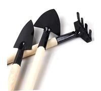 GALPADA 3 pièces Mini Outils de Jardinage Noir Pelle Râteau et Bêche avec Manche Compact et pour Plantation Pot
