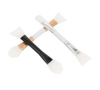 GALPADA 3 pièces Pinceaux Silicone pour Masque Visage Brosse Double-embout DIY pour Application Faciale Poignée Confortable Antifatigue Accessoire Pratique pour Soins de Peau