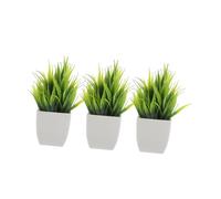 GALPADA 3 pièces Plantes Artificielles Intérieures Faux Bonsaï Aloe Vera Décor de Bureau sans Entretien Vert Réaliste PP