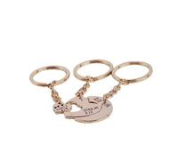 GALPADA 3 Pièces Porte-clés Couples Assortis Porte-clés Puzzle Coeur Porte-clés Puzzle Soeur Son Et Porte-clés Charme Pendentif Coeur Scie Sauteuse Bijoux Les Amoureux Clef De Voiture