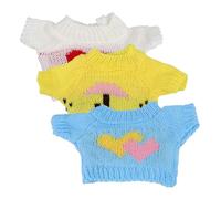 GALPADA 3 pièces Pulls pour Poupées Filles Accessoires Réutilisables Chiffon Pulls Ours Faciles à Enfiler et Nettoyer Vêtements de Remplacement pour Poupées Couleur Couleur Aléatoire