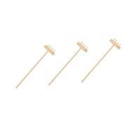 GALPADA 3 Pièces Râteau Zen en Bois pour Mini Jardin - Kit D'Accessoires De Jardinage Miniature - Outils De Bureau Et Décoration Zen Parfait pour Créations De Sable Et Pierre