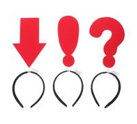 GALPADA 3 Pièces Serrage-tête Lumineux Créatif en Feutre Rouge Symbole, Éclairage Doux et Confort, pour Concerts et Fêtes du Nouvel An