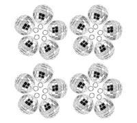 GALPADA 30 Pendentifs Boule Disco Argentés Vintage en Alliage de Zinc et Plastique, Accessoires Disco DIY pour Porte-clés ou Création de Bijoux, Pack de 30 Pièces