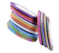 GALPADA 30 pièces Bandes Adhésives pour Nail Art Rubans Décoratifs Autocollants Dorés et Argentés Mats à Couleurs pour Création et Personnalisation Ongles DIY