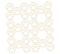 GALPADA 30 pièces Lot de Disques avec Trou Forme Patte de Chien Étiquettes DIY pour Décoration Maison Supports à Peindre Résistants et Durables avec Corde